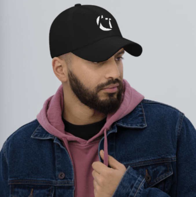 Crasher Trends Baseball Black Cap (Dad Hat)