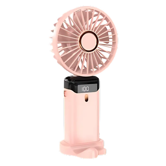 SPOVEN Portable Handheld Fan – Mini, Foldable, USB Rechargeable, Ideal for Travel & Outdoor Activities